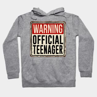 warning official teenager Hoodie